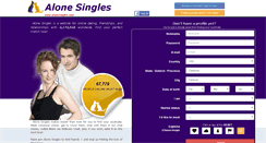 Desktop Screenshot of alonesingles.com